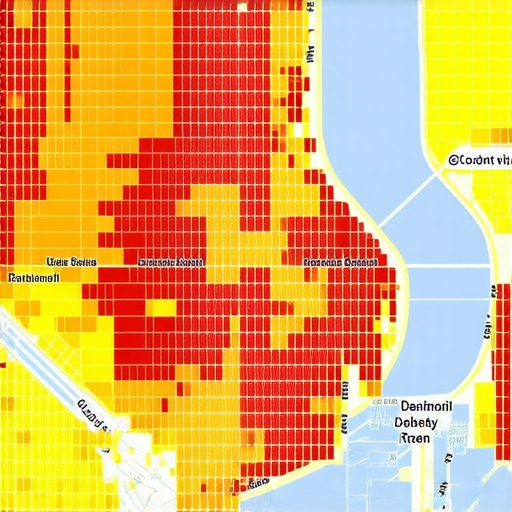 Color-coded heatmap showing customer activity and map gaps across zip codes